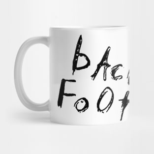 dark and gritty back foot text Mug